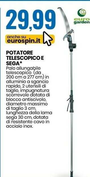 Potatore telescopico e sega