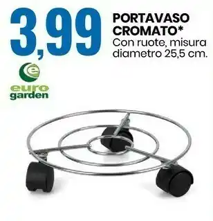 Eurospin Portavaso cromato offerta