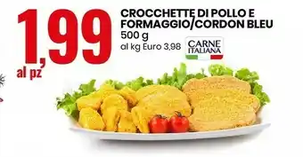 Eurospin Crocchette di pollo e formaggio 500 g offerta