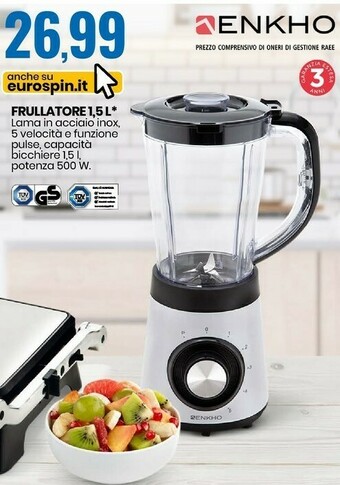 Eurospin Enkho frullatore offerta