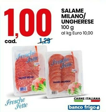 Eurospin Salame milano/ ungherese 100 g offerta