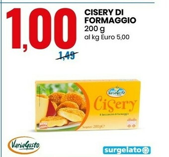 Eurospin Cisery di formaggio 200 g offerta