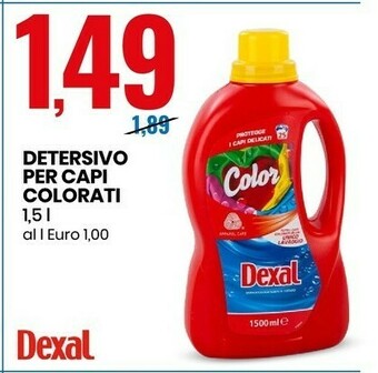 Eurospin Detersivo per capi colorati 1,5 l offerta