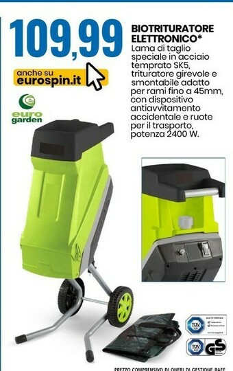 Eurospin Biotrituratore elettronico 2400 w offerta