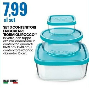 Eurospin Set 3 contenitori frigoverre offerta
