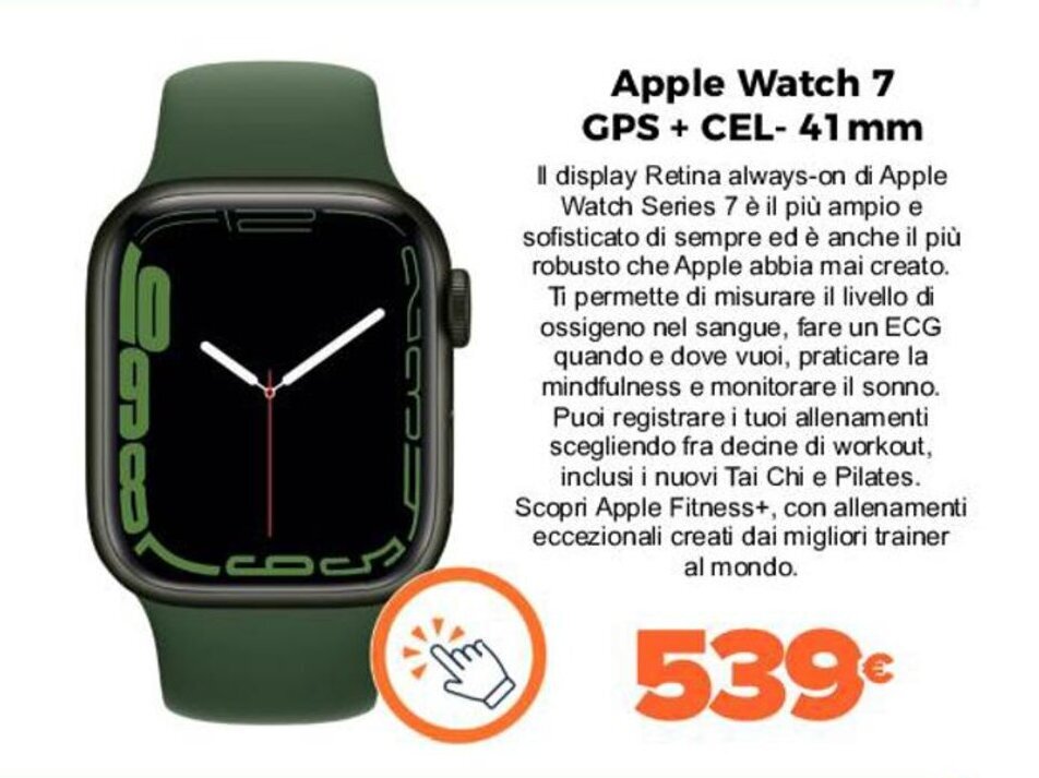 Apple Watch 7 GPS + CEL-41 mm offerta di Expert Di Lella