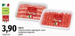 Famila Superstore Perte Salsiccia Verzino, Luganega di Suino offerta
