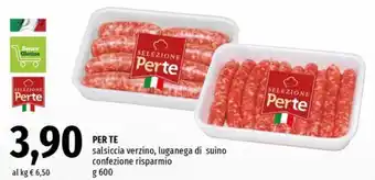 Perte Salsiccia Verzino, Luganega di Suino