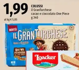 Famila Superstore Colussi il GranTurchese cacao e cioccolato One Piece offerta
