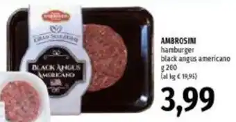 Ambrosini hamburger black angus americano