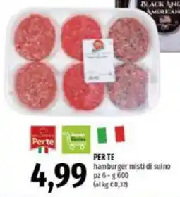 Emi Market Perte hamburger misti di suino offerta