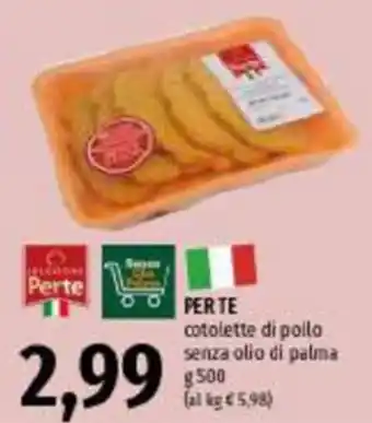 Perte cotolette di pollo senza olio di palma