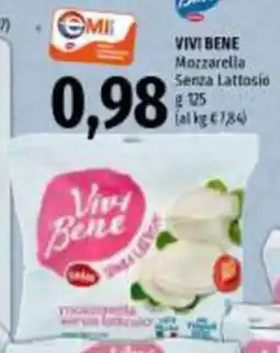 Emi Market Vivi Bene Mozzarella Senza Lattosio offerta