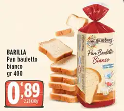 Rossotono Carrefour Barilla Pan bauletto bianco offerta