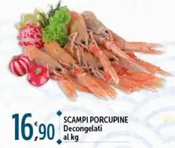 Rossotono Carrefour Scampi porcupine offerta