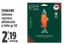 Rossotono Carrefour Fish&Fine Salmone scozzese affumicato a fette offerta
