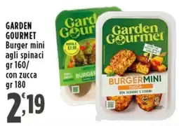 Rossotono Carrefour Garden Gourmet Burger mini agli spinaci/ con zucca offerta