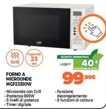 Expert Di Lella beko Forno Microonde MGF2333OW offerta