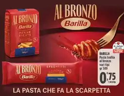 Rossotono Carrefour Barilla Pasta trafila al bronzo offerta