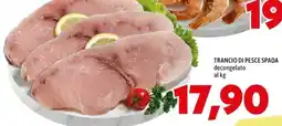 MEGA Trancio di pesce spada offerta
