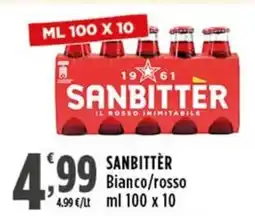 Rossotono Carrefour Sanbitter Bianco/rosso offerta