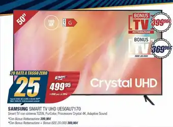 Sinergy Samsung Smart TV UHD UE50AU7170 offerta