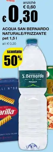 Sì con te Supermercati Acqua San Bernardo Naturale/Frizzante offerta