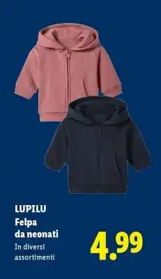 Lidl LUPILU Felpa da neonati offerta