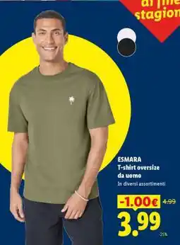 Lidl ESMARA T-shirt oversize da uomo offerta