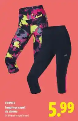 Lidl CRIVIT Leggings capri da donna offerta