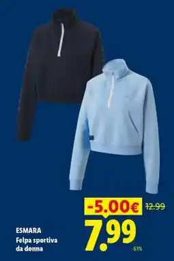 Lidl ESMARA Felpa sportiva da donna offerta