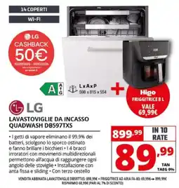 Comet Lavastoviglie da incasso Quadwash DB597TXS offerta