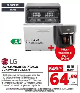 Comet Lavastoviglie da incasso QuadWash DB375TXS offerta