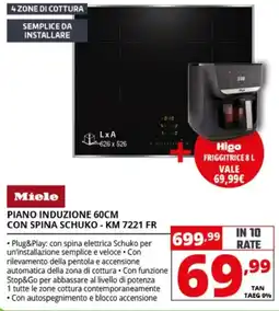 Comet Miele piano induzione 60cm con spina schuko offerta
