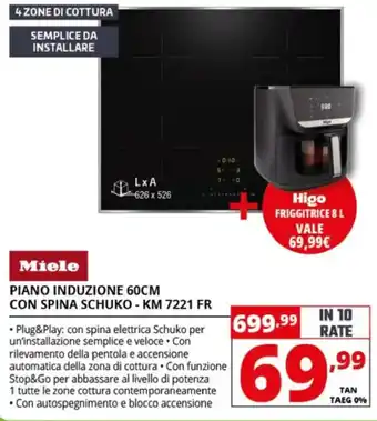 Miele piano induzione 60cm con spina schuko