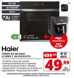 Comet Haier forno da incasso id serie 2 offerta