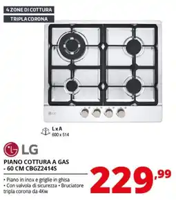 Comet LG Piano cottura a gas - 60 cm offerta