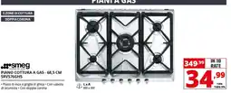 Comet Smeg PIANO COTTURA A GAS - 68,5 CM SRV576GH5 offerta