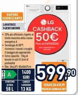 Unieuro Lavatrice LG offerta