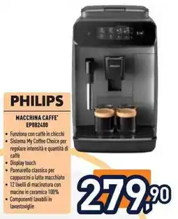 Unieuro Philips macchina caffè EP082400 offerta