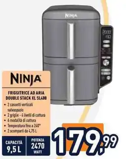 Unieuro Ninja friggitrice ad aria double stack xl sl400 offerta