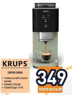 Unieuro Krups coffee crush offerta