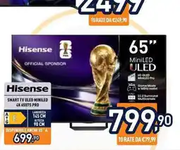 Unieuro Hisense SMART TV ULED MINILED 4K 65U7S PRO offerta