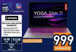 Unieuro Lenovo YOGA Slim 7i Aura Edition offerta