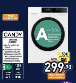 Unieuro Candy lavatrice offerta