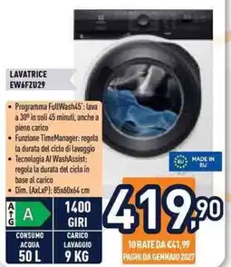 Unieuro Lavatrice EW6FZU29 offerta