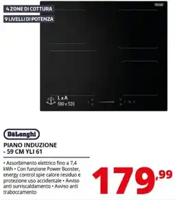 Comet DeLonghi piano induzione - 59 cm yli 61 offerta