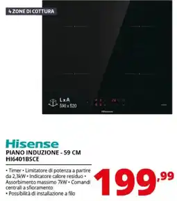 Comet Hisense piano induzione - 59 cm offerta