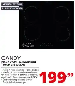 Comet Candy piano cottura induzione offerta