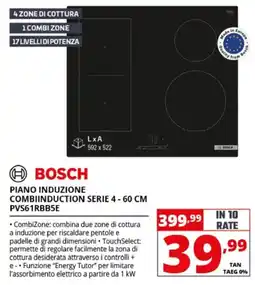 Comet Bosch piano induzione combiinduction serie 4 - 60 cm offerta